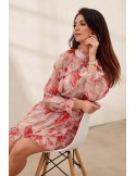 Rochie din doua piese cu motive florale, rosu PR98548 - Magazin online - Boutique